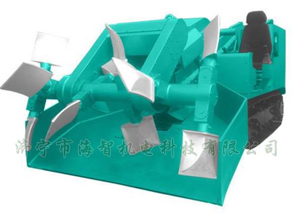 為了提高裝載效率，在取料方面通過滾耙式旋轉(zhuǎn)連續(xù)取料的方式